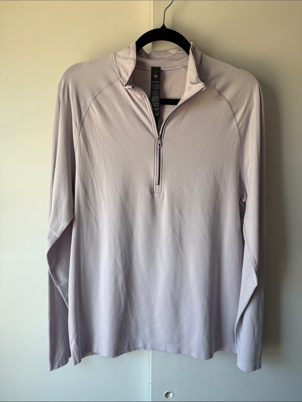 lululemon Metal Vent Tech Half Zip in Faint Lavender